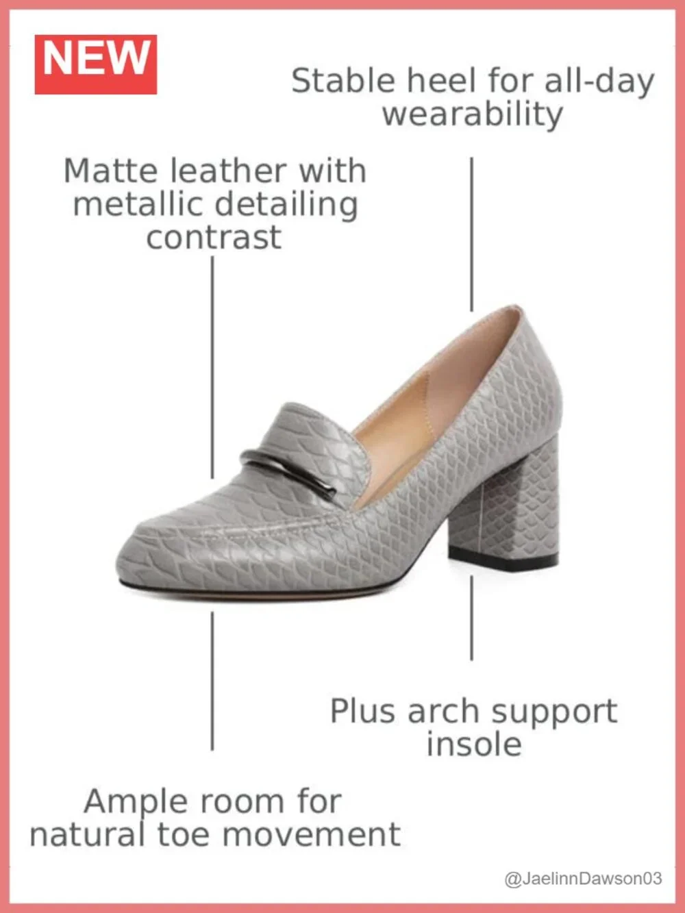 Women's Chunky Block Heel Loafers Round Toe Slip On Dress Pumps 2.5 Inch